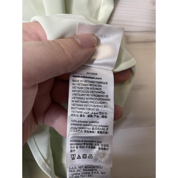 Calvin Klein Shirt Womens Large Button Up Long Sleeve Pocket Lightweight Dress - Picture 10 of 13